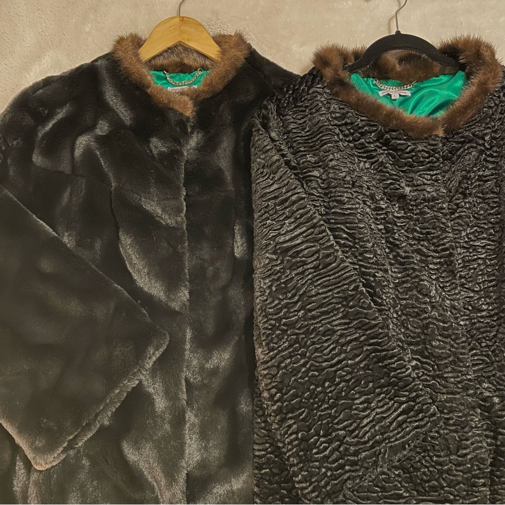 Frances Valentine▪️Dame Coat Ripple Faux Fur - Picture 8 of 8